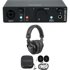 Arturia Minifuse 1 Black Portable Solo Audio USB Recording Interface+Headphones