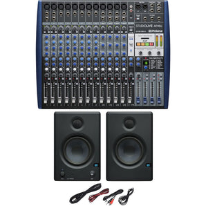 Presonus StudioLive AR16C 16Ch USB Live Sound/Recording Mixer+Eris E4.5 Monitors