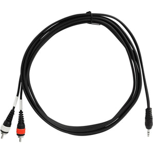 Rockville RNRMR10 10' 3.5mm 1/8" TRS to Dual RCA Cable 100% Copper