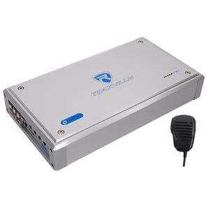 Rockville RXM-S30 2400w 4-Channel Amplifier Amp w/ PA Mic For RZR/ATV/UTV/Cart