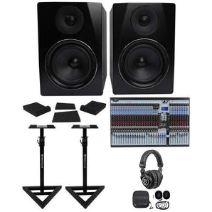 Peavey FX2 32 32x4x2 Mixer+Dual DSP FX+(2) 6.5" Monitors+Headphones+Pads+Stands