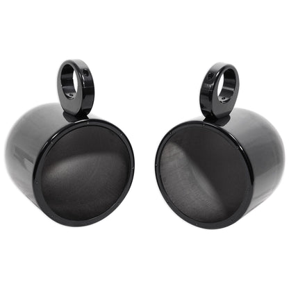 MAC80B 7.7" Black Aluminum Wakeboard Tower Speaker Pods+Covers