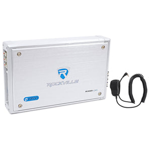 Rockville RXM-S20 1600w 4-Channel Amplifier Amp w/ PA Mic For RZR/ATV/UTV/Cart