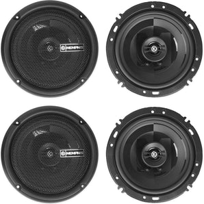 (4) Memphis Audio PRX602 6.5" 100 Watt Car Speakers w/PEI Dome Pivot Tweeters