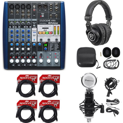 StudioLive AR8c Mixer + RCM03 Microphone + PRO-M50 Headphones