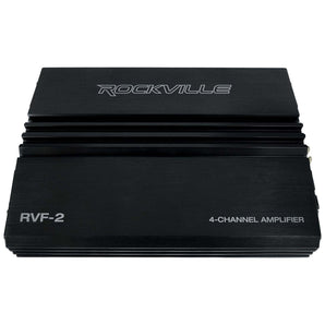 Rockville RVF-2 1200w Peak/300w RMS 4 Channel Car Amplifier Stereo Amp