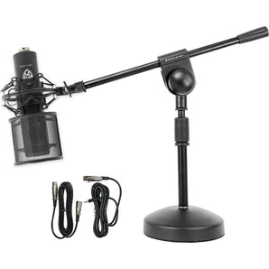 Rockville RCM PRO Gaming Twitch Microphone Streaming Recording PC Game Mic+Stand