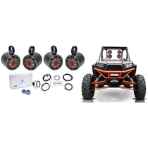 45KM654L LED Tower Speakers + Amp & Wiring Kit For RZR/ATV/UTV
