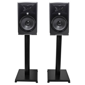 Pair JBL 308P MkII 8" Powered Studio Monitor Monitoring Speakers+21" Stands