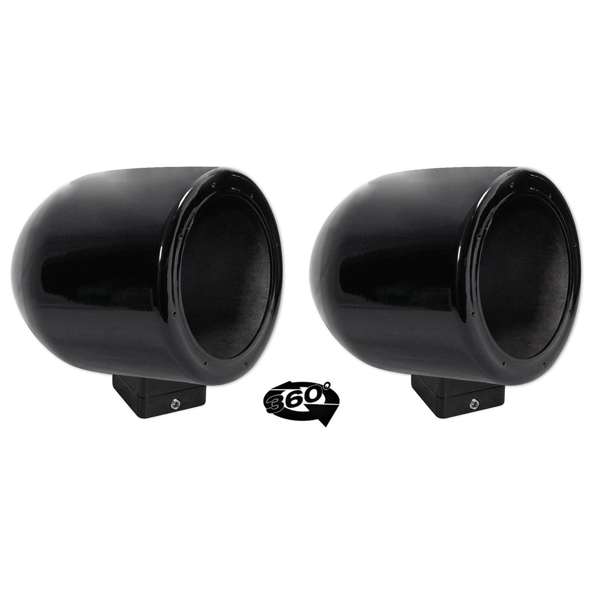 MAC65B Black 6.5" Tower Speaker Pods 2-Pack + MAC360B Surface Clamps Bundle