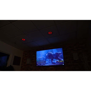 Rockville SINGMIX 5 Bluetooth Home Receiver Amp+(4) 6.5" LED Ceiling Speakers