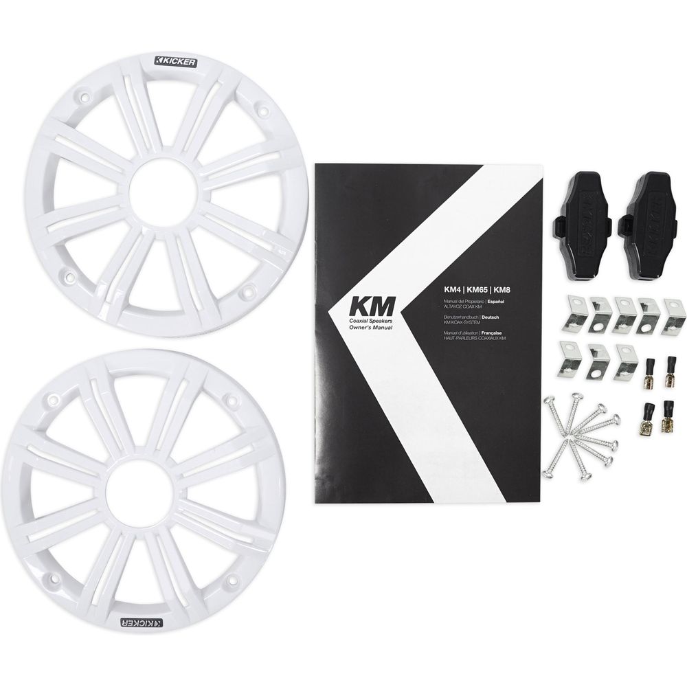 MAC65W White 6.5" Tower Speaker Pods 2-Pack + MAC360W Swivel Clamps Bundle