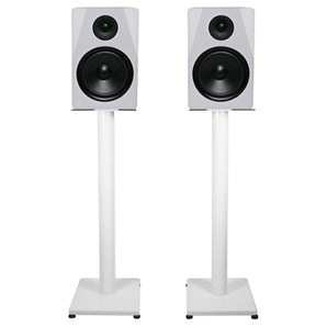 Pair Rockville APM8W 8" 500 Watt Powered USB Studio Monitor Speakers+29" Stands