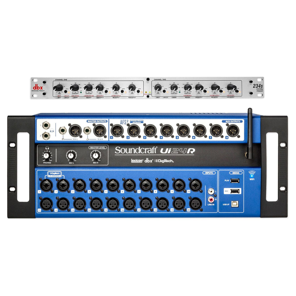 Ui24R 24-Input Digital Mixer Bundle with Wifi, App Control & DBX Crossover