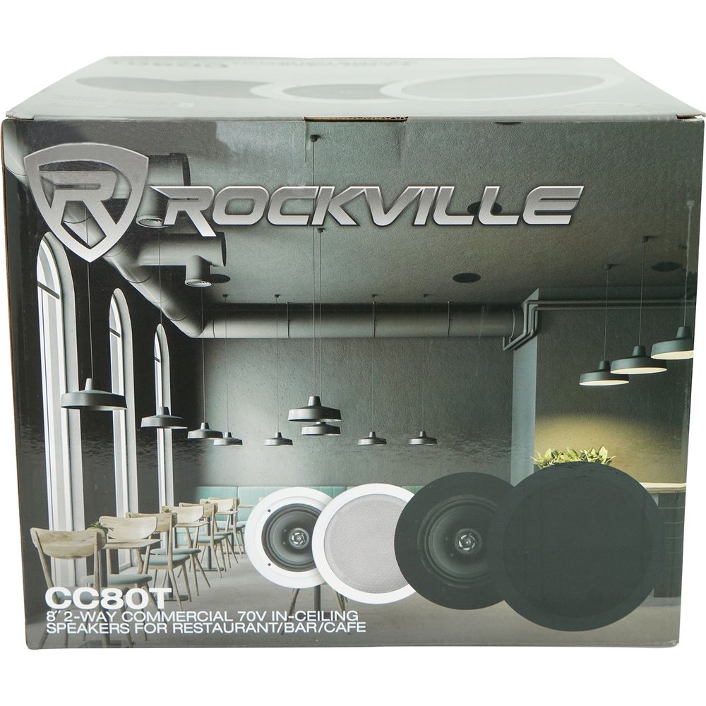 CC80T White 2-Pack + RCS80-1 Amplifier Bundle