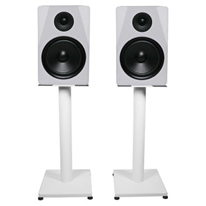 Pair Rockville APM8W 8" 500 Watt Powered USB Studio Monitor Speakers+21" Stands