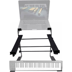 Rockville Dual Shelf Laptop+Controller Stand for M-Audio Keystation 61 Keyboard