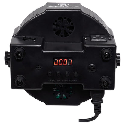 FHB-118 LED RGB DMX LED PAR Can Wash Lights+(2) Cables+Carry Bag
