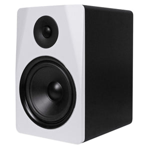 Rockville DPM8W 8" 2-Way 300W White Active/Powered Studio Monitor Speaker