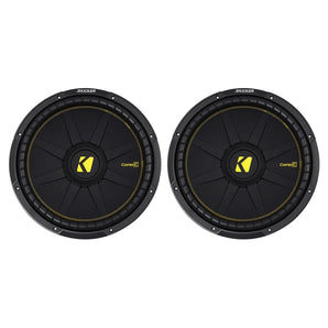 (2) KICKER 44CWCD154 CompC 15" 2400w DVC 4-Ohm Car Audio Subwoofers Subs CWCD154