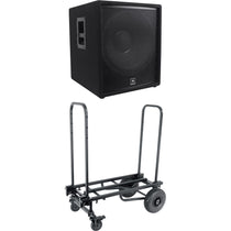 JRX218S Subwoofer + Rock Cart Pro Transport Cart