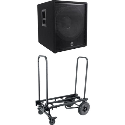 JRX218S Subwoofer + Rock Cart Pro Transport Cart