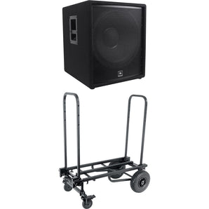 JBL Pro JRX218S 1,400 Watt 18" Inch Passive Subwoofer DJ Sub + Transport Cart