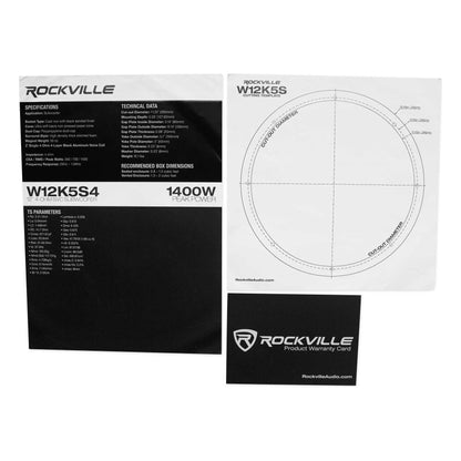 K5 W12K5S4 12" Subwoofer 2-Pack + dB13 Amplifier Bundle