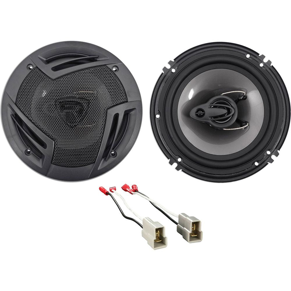 Rockville Front Door 6.5" Speaker Replacement Kit For 1985-93 VW Volkswagen Golf