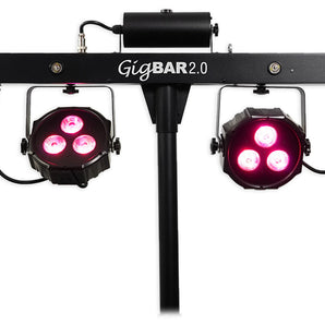 Chauvet GigBar 2.0 DMX LED 4-In-1 Light FX Bar w/Tripod+Footswitch+Remote+Bag