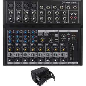 Mackie Mix12FX 12-Channel Compact Mixer W/FX Proven Performance + Free Cables