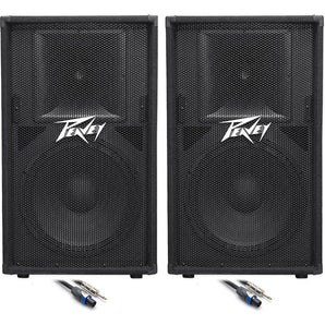 (2) Peavey PV115 15" Inch Passive PA Speaker Monitor +(2) FREE Speaker Cables