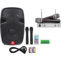 RAM12BT Rechargeable PA Speaker + RWM1202VH Wireless Mic System Bundle