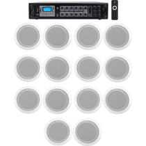 CC65T White 14-Pack + RCS180-6 6-Zone 180W Amp Bundle