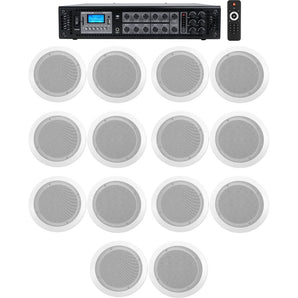 Rockville Bluetooth Multi Room 6 Zone Home Audio System w/(14) Ceiling Speakers