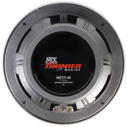 Pair MTX Audio WET77-W 7.7" 300 Watt Marine Boat Coaxial Speakers in White