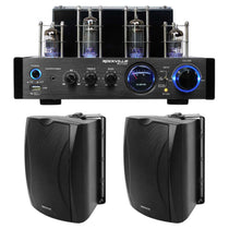 BluTube LED Tube Amplifier + (2) 6.5" Indoor/Outdoor Wall Speakers