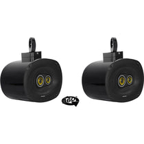 (2) kicker CSC693 6x9" 360° Swivel Black Aluminum Wakeboard Tower Speakers
