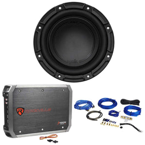 Polk Audio DB842SVC 8” 750 Watt 4-Ohm Car Audio Subwoofer Sub+Amplifier+Amp Kit