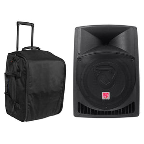 Rockville RPG12 12" Powered Active 800 Watt DJ PA Speaker+Rolling Travel Bag