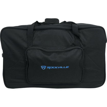 2 RPG15BT 15" Powered Bluetooth DJ Wireless Link Speakers+Rolling Bags