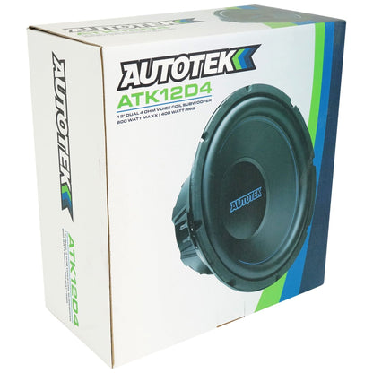 ATK12D4 12" Subwoofer, Mono Amplifier & Amp Kit