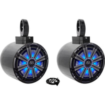 MAC80B Black 7.7" Tower Speaker Pods 2-Pack + MAC360B Swivel Clamps Bundle