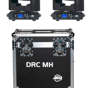 (2) American DJ FOCUS SPOT 5Z 200W Cool White DMX Moving Head Spot Lights + Case