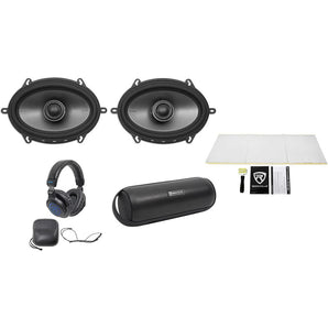 (2) Polk Audio MM572 5x7” 600w Car Speakers+Rockmat+Bluetooth Speaker+Headphones