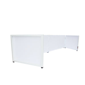 ProX XF-TTFW White 6 Feet Tabletop Frame DJ Facade with Black and White Scrims