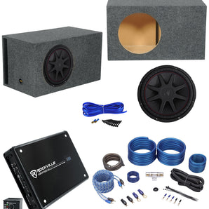 Kicker 43CVR152 COMPVR 15" 1000W Car Subwoofer+Vented Box+Mono Amplifier+Amp Kit