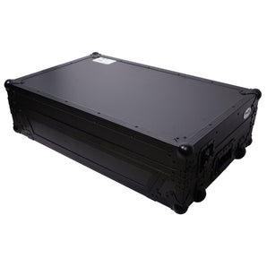 ProX XS-DDJFLX10WLTBL Pioneer DDJ-FLX10 Black Case w/Shelf+1U Rack+Wheels+LED
