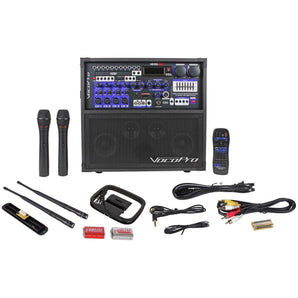 Vocopro HERO-REC 4 DVD/CD-G Karaple Portable PA System w/ Recording+2 VHF Mics