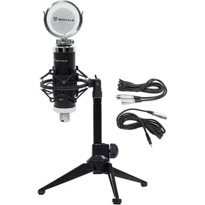 Rockville RCM03 PC Gaming Twitch Microphone Streaming Recording Game Mic+Tripod